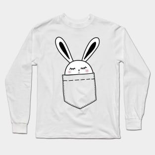 Cute sweet bunny with carrot Long Sleeve T-Shirt